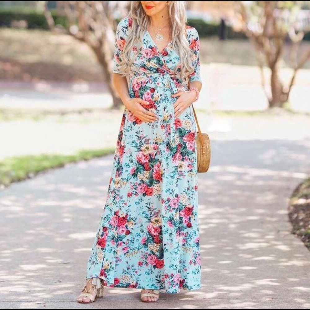 Maternity Floral Maxi Dress